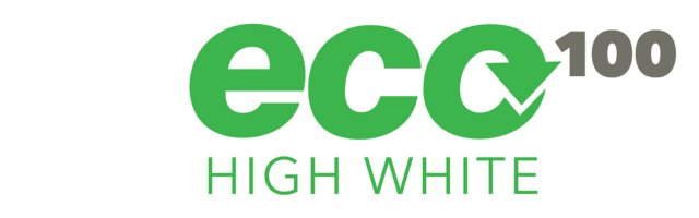 eco100 high white paper logo